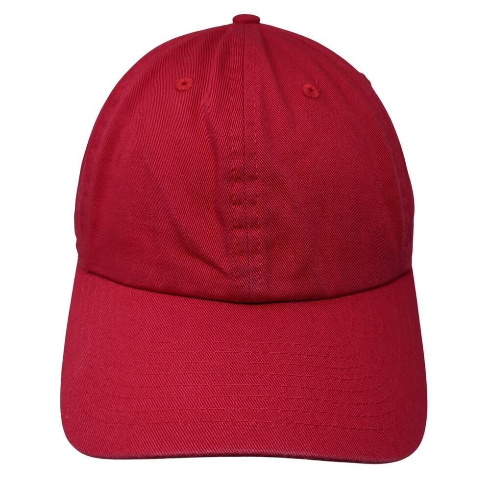 Ethos Slideback Baseball Hat Red One Size Solid Adjustable Outdoor Blank